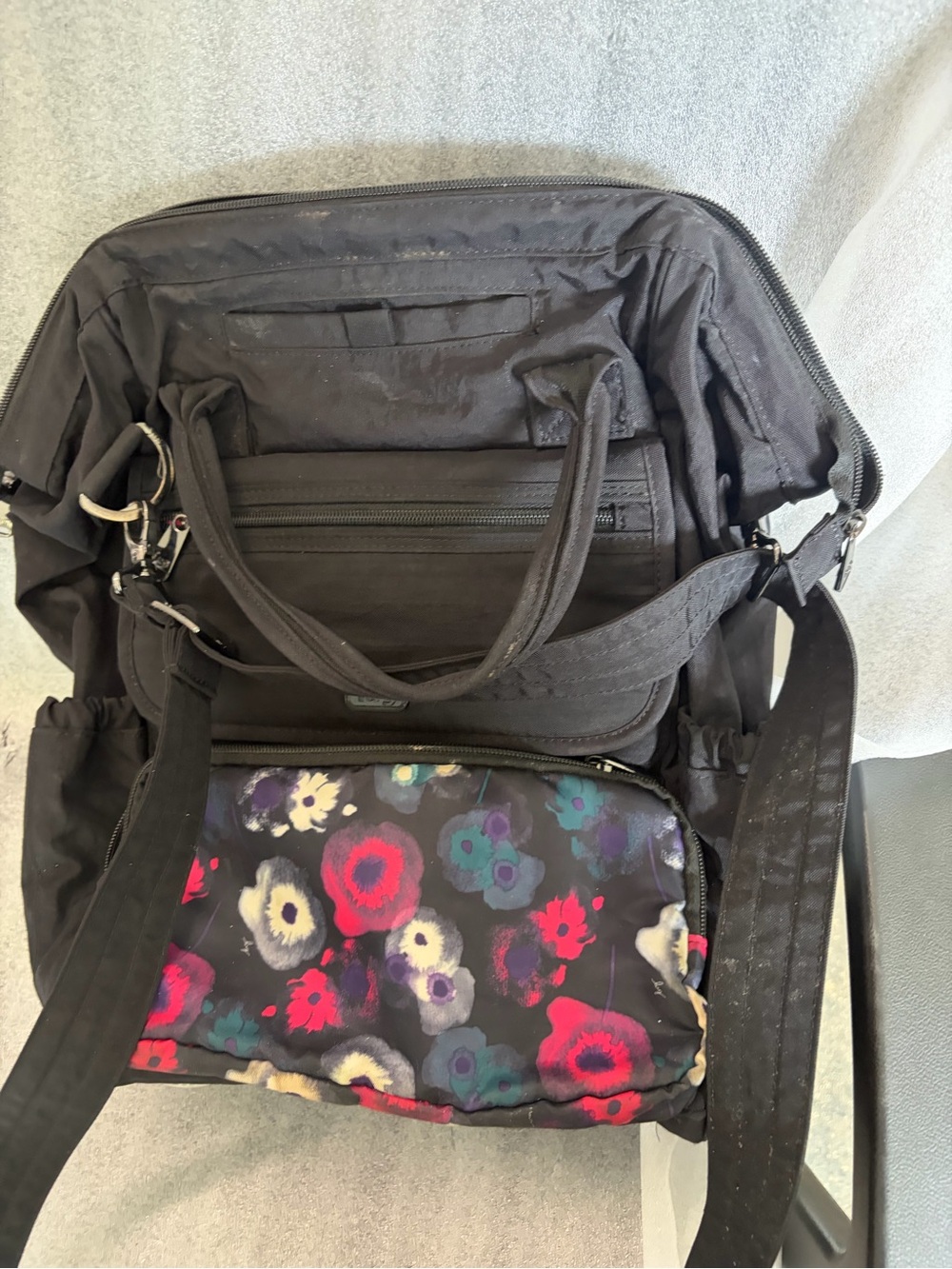 lug Black Via in watercolor black Backpack/Tot with